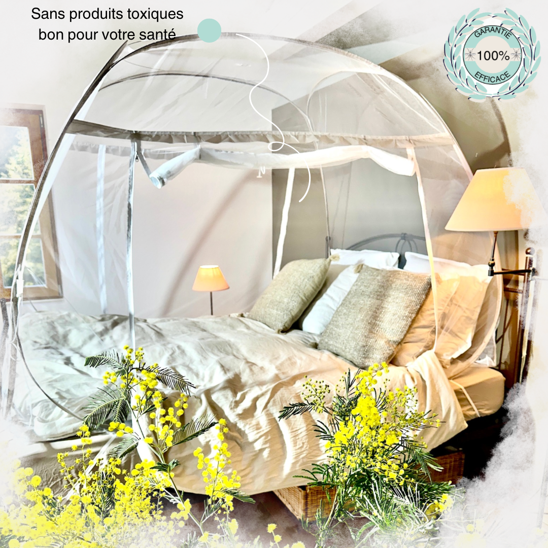 La moustiquaie de lit nopic est la solution sans utiliser de produits insecticides toxiques