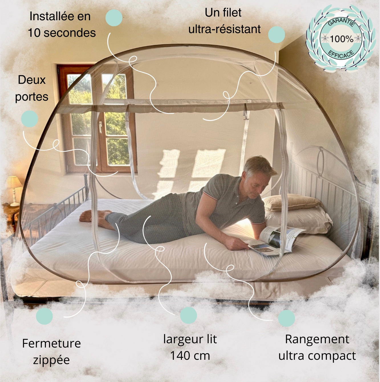 la moustiquaire de lit nopic, c'est une protection efficace à 100%